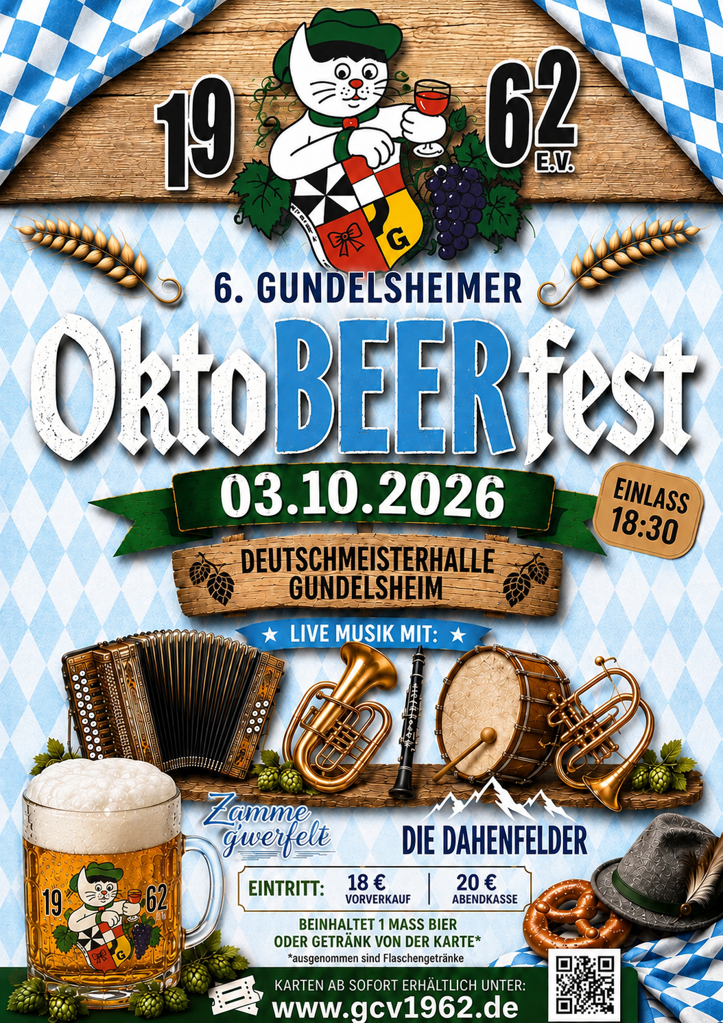 Einladungsflyer zum 6. Gundelsheimer Oktoberfest